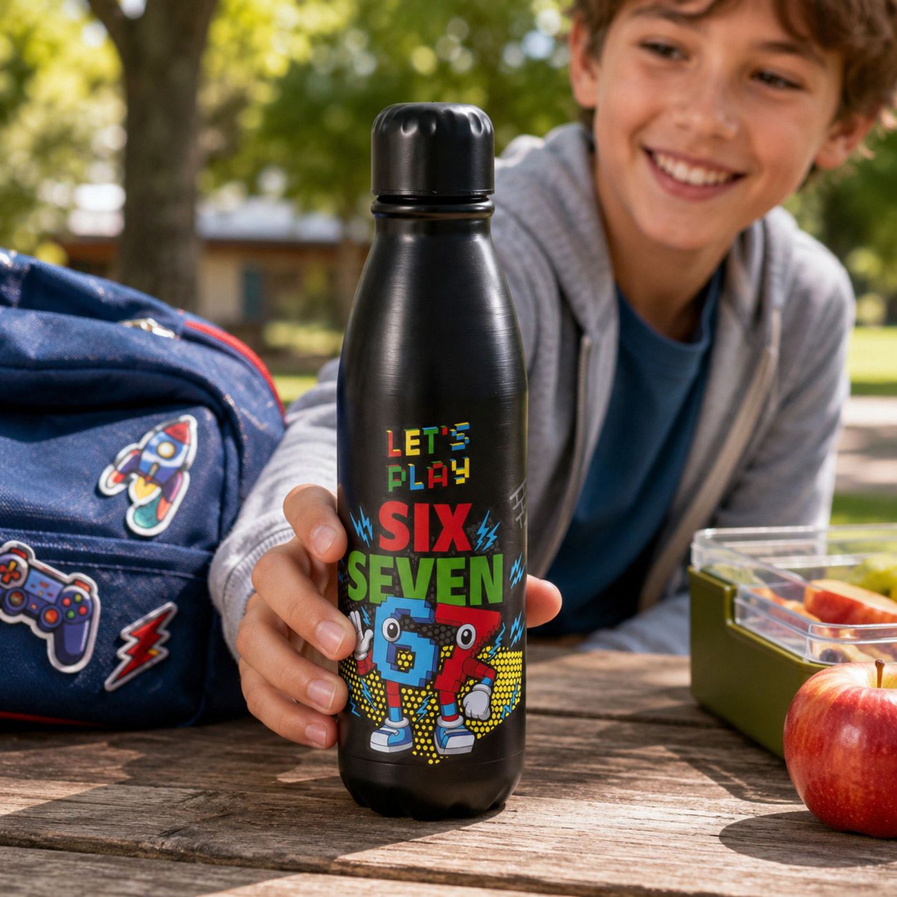 Sticla Apa din Aluminiu Model "6-7" 600ml - poza 2