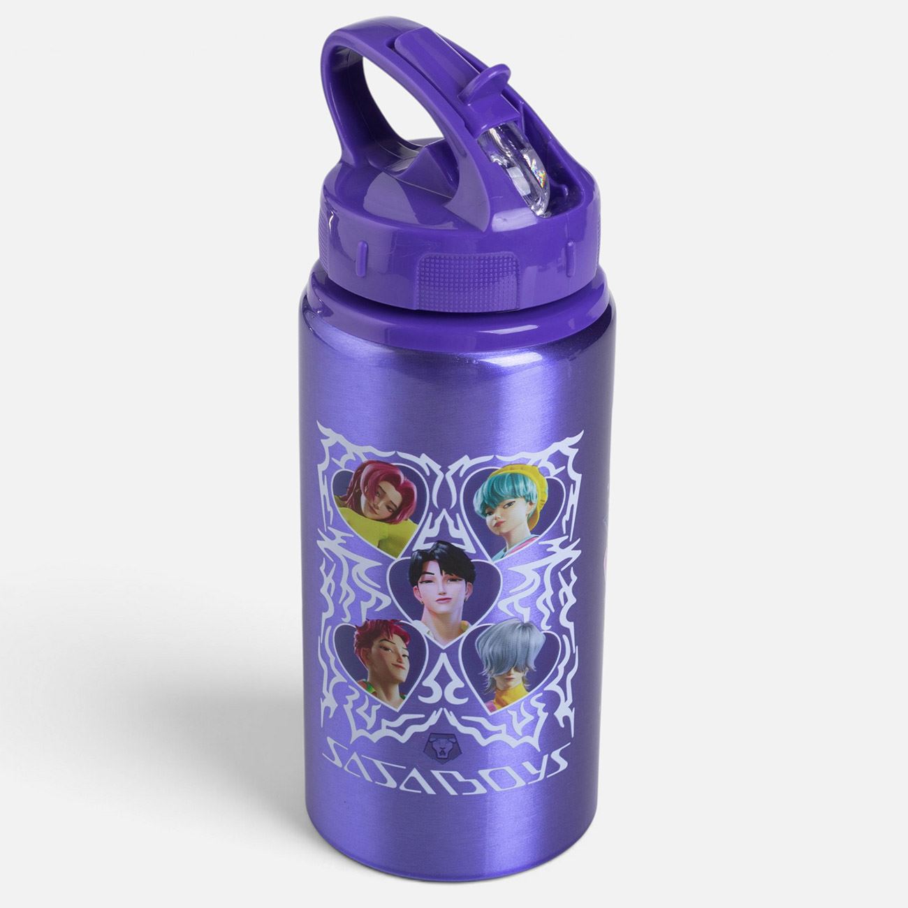 Sticla din Aluminiu Flip Top Mov K-POP pentru Copii 500ml - poza 2