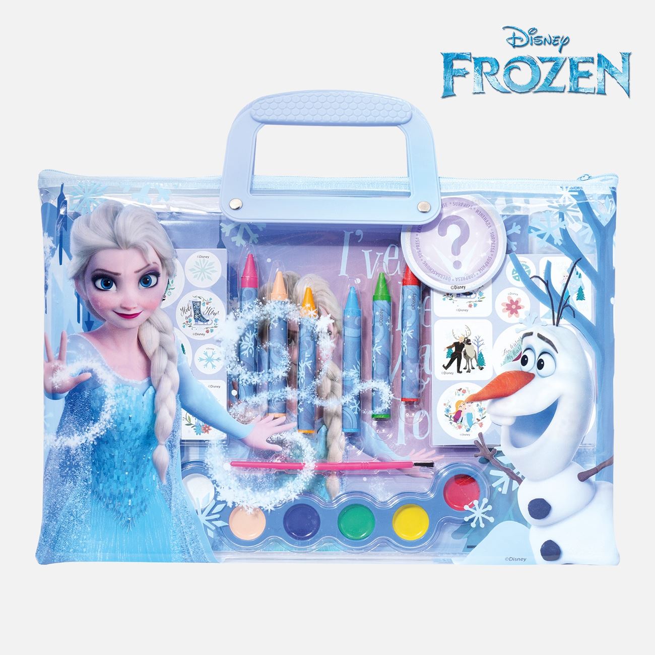 Set Pictura Frozen Icy Adventure cu Geanta Transparenta - AS