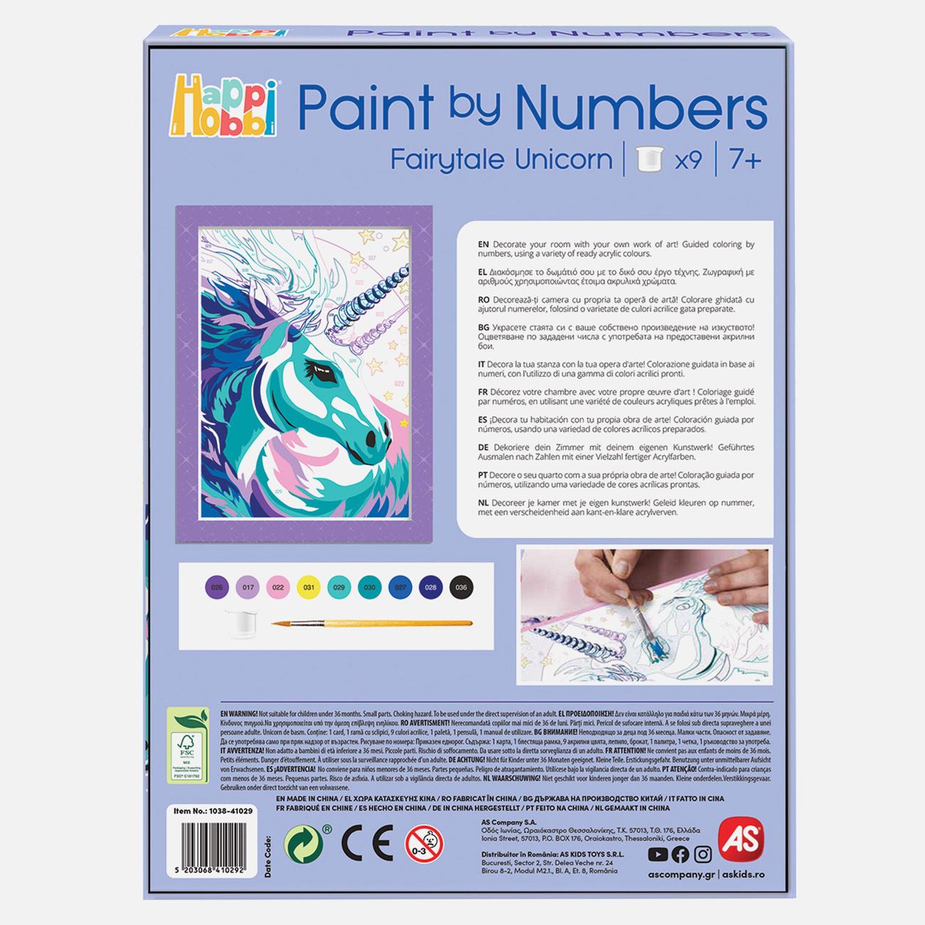 HappiHobbi Pictura pe Numere Fairytale Unicorn - AS - poza 5