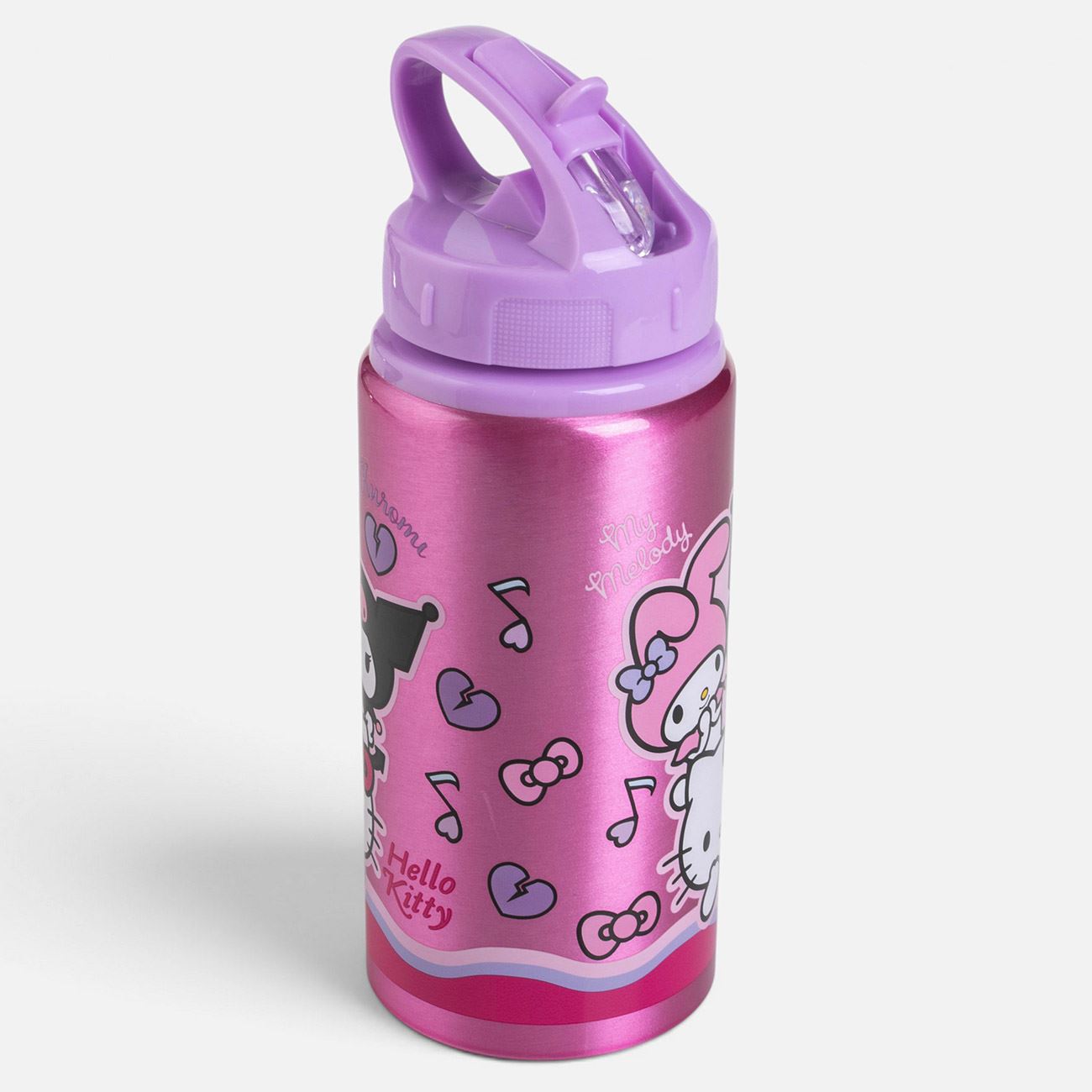 Sticla din Aluminiu Flip Top Roz Lila Hello Kitty pentru Copii 500ml - poza 2