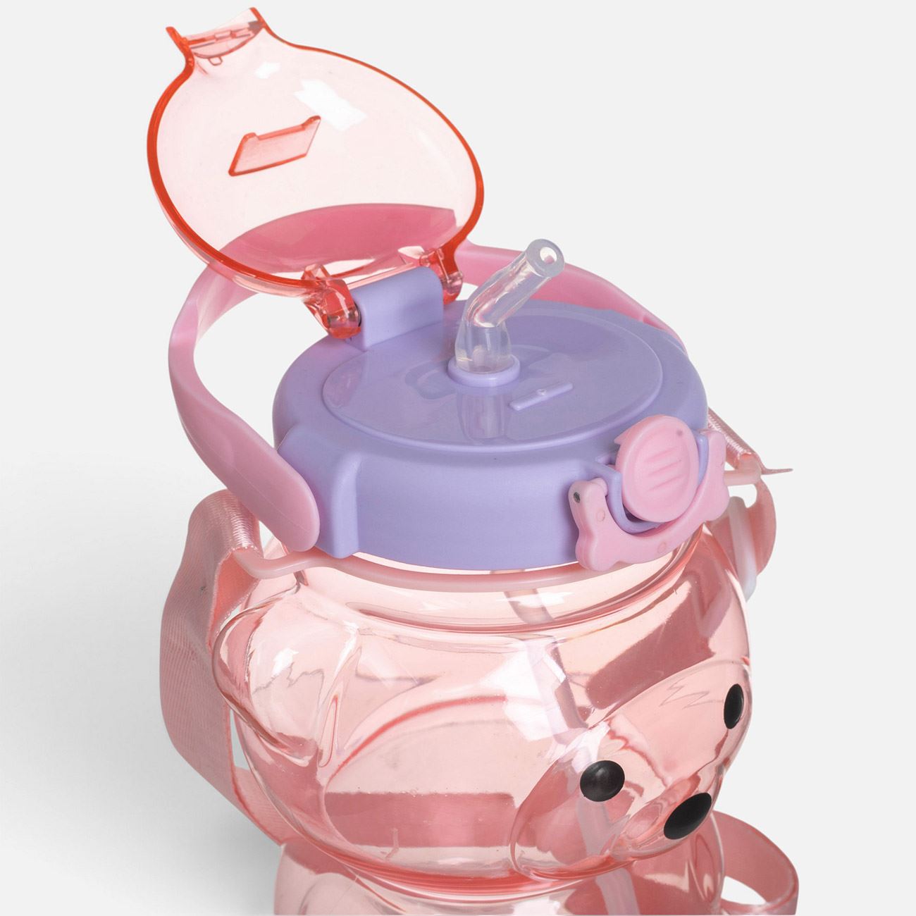 Sticla din Plastic Transparenta cu Ursulet pentru Copii 1L - poza 3