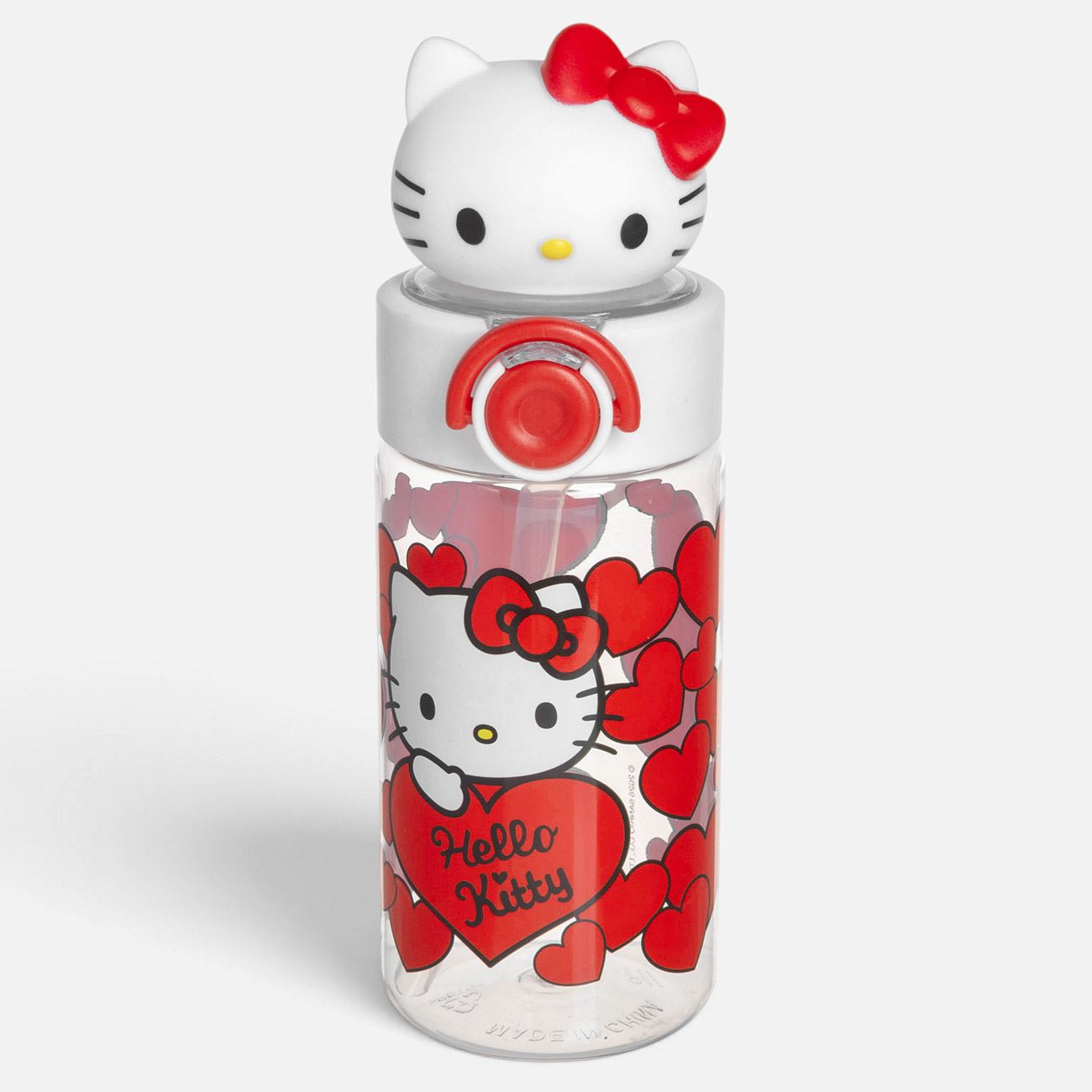 Sticla din Plastic Pop Up cu Model 3D Hello Kitty pentru Copii 500ml