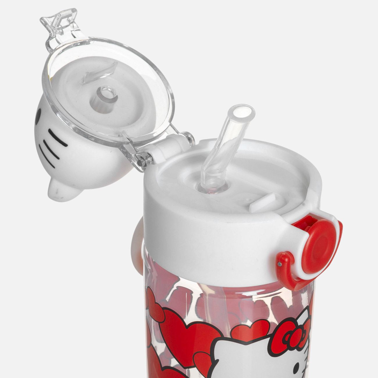 Sticla din Plastic Pop Up cu Model 3D Hello Kitty pentru Copii 500ml - poza 3