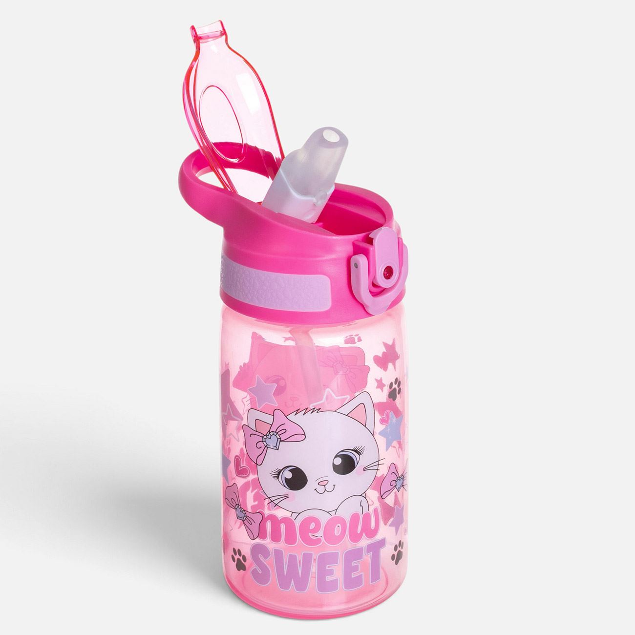 Sticla Pop Up Roz Pisica pentru Copii 500ml - poza 2