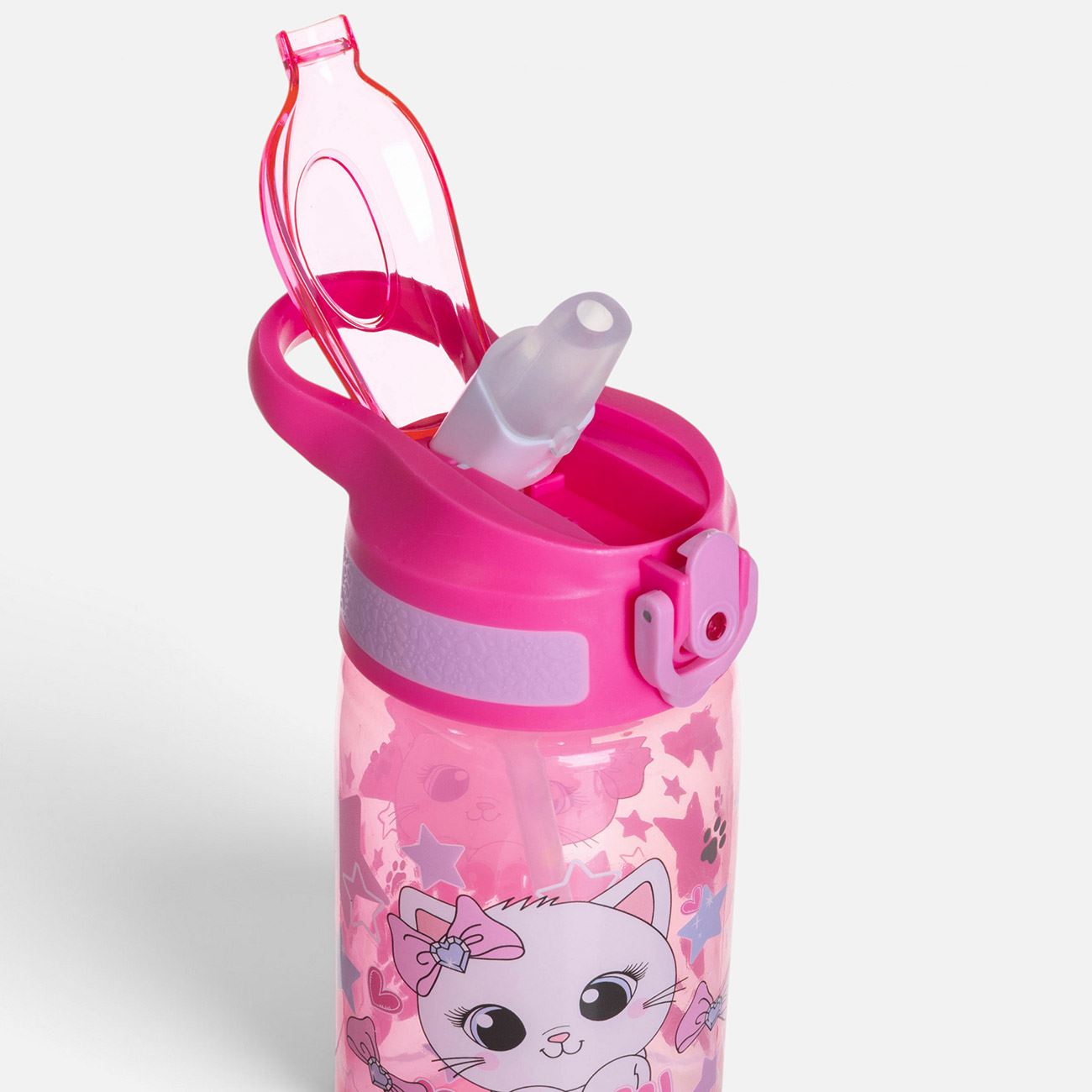 Sticla Pop Up Roz Pisica pentru Copii 500ml - poza 3