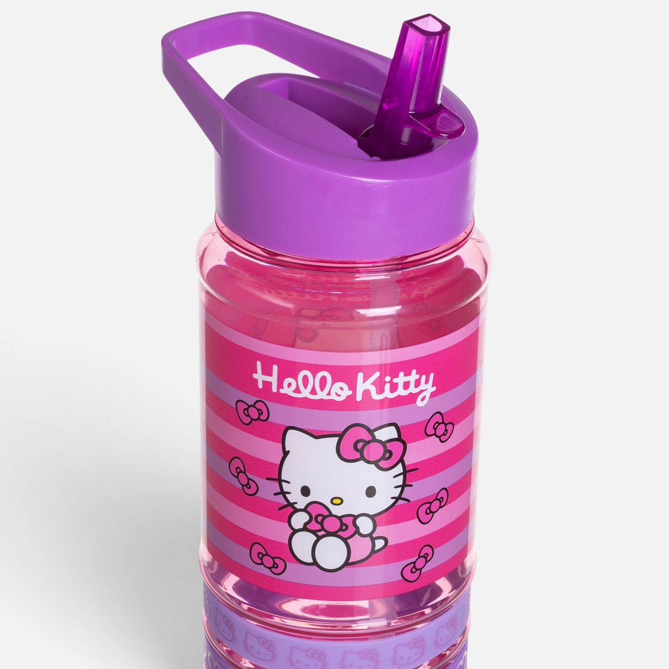 Sticla din Plastic Flip Top Roz cu Funda Hello Kitty pentru Copii 700ml - poza 3