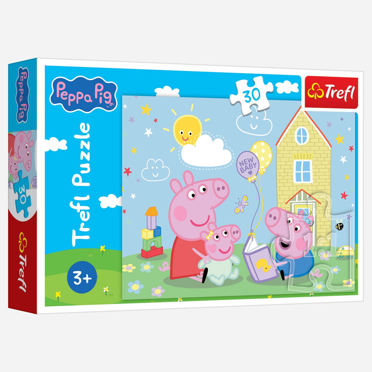 Puzzle Peppa & George cu Carte (30 Piese) - Trefl