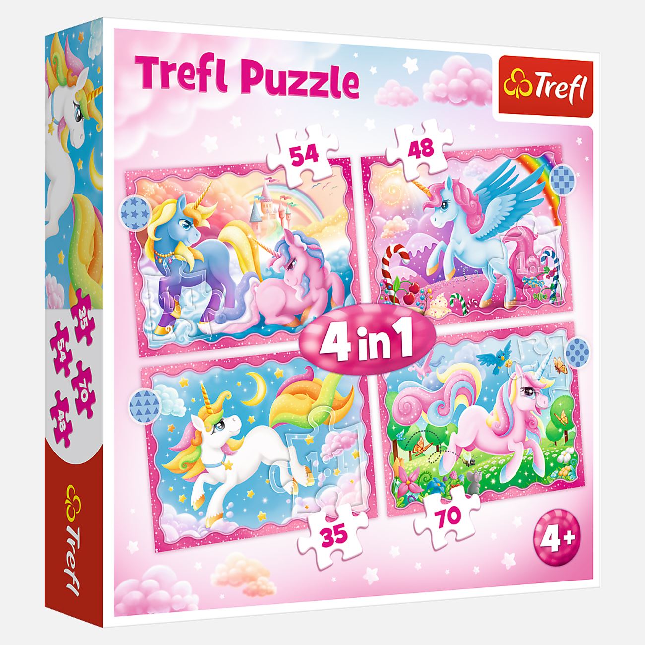 Puzzle Unicorni 4 in 1 - Trefl
