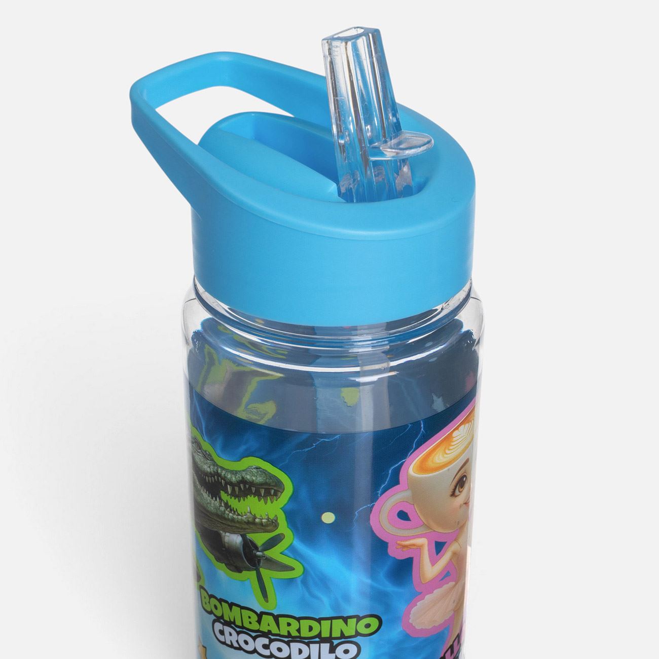 Sticla Apa Flip Top Albastra din Plastic Brainrot 650ml - poza 4