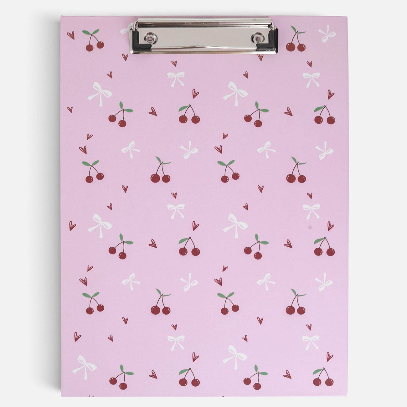 Clipboard A4 Roz cu Cirese si Carnetel Liniat - 40 File