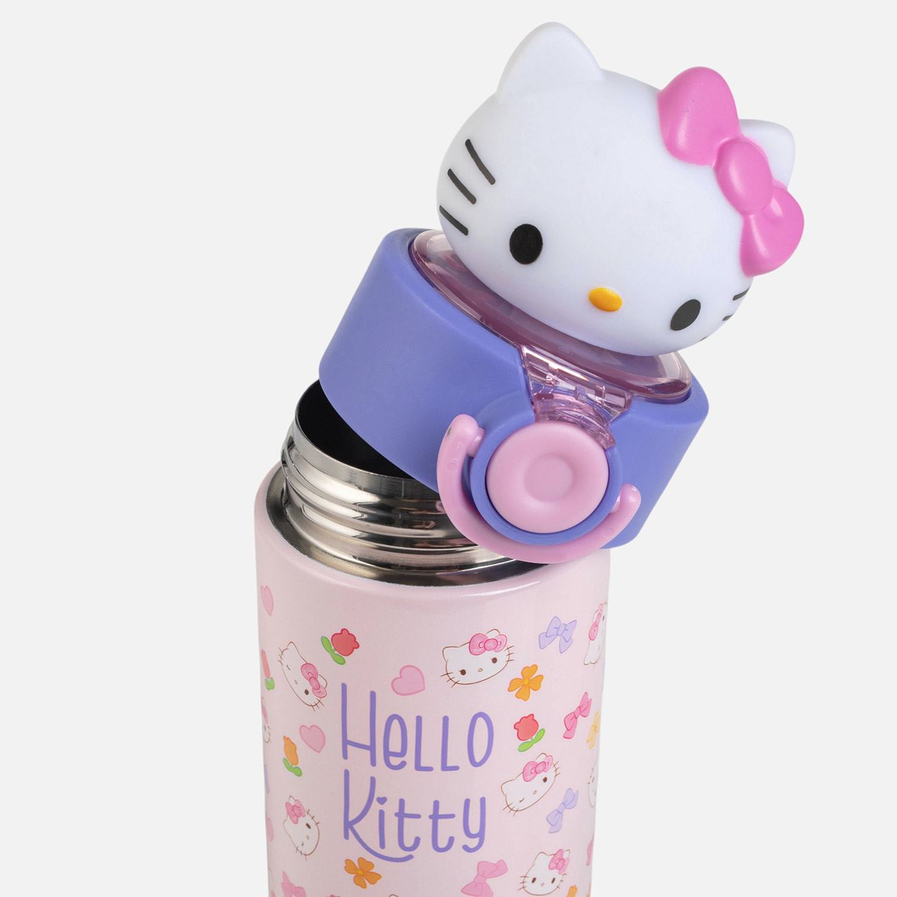 Sticla Termica pentru Copii din Inox Pop Up cu Design 3D Hello Kitty 350ml - poza 3