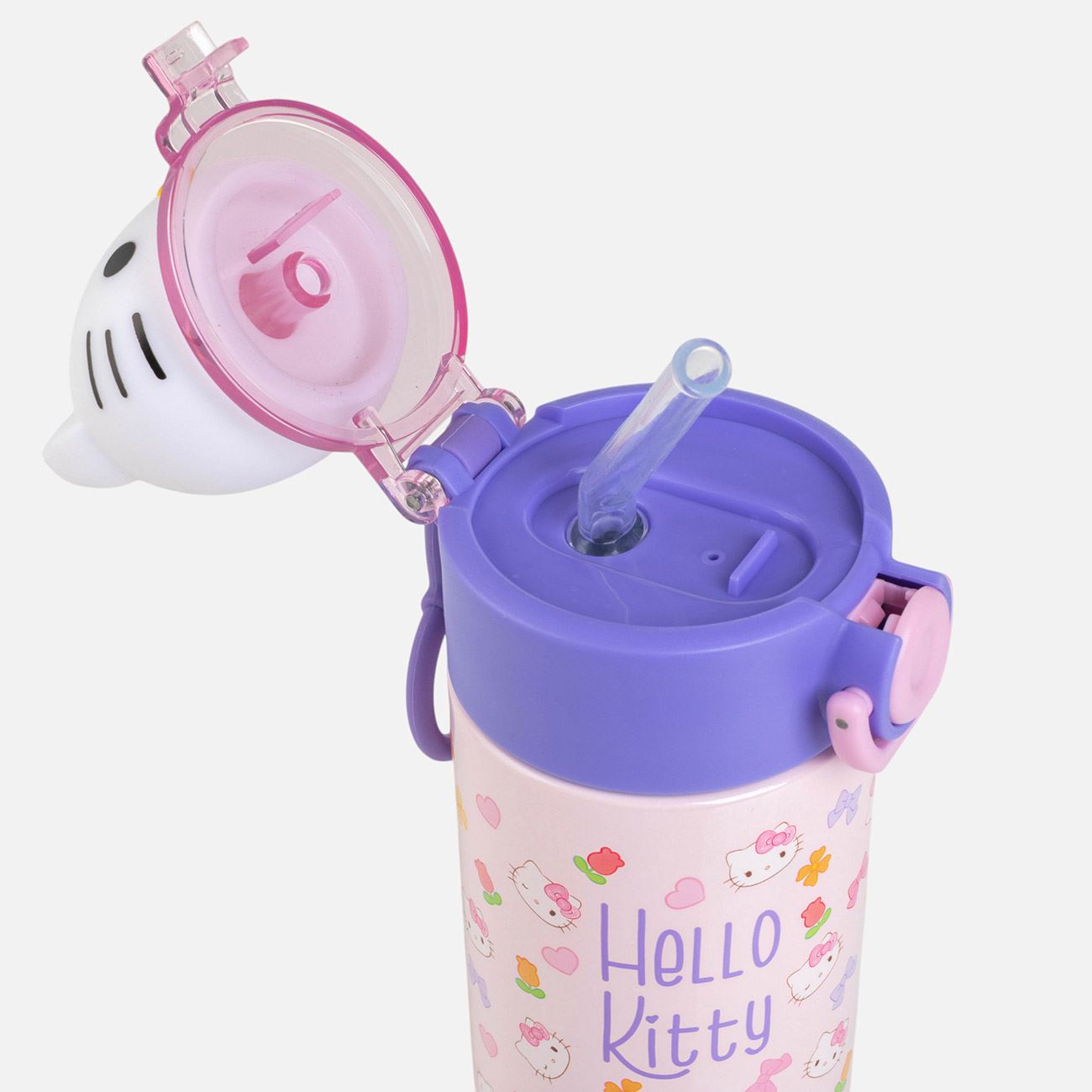 Sticla Termica pentru Copii din Inox Pop Up cu Design 3D Hello Kitty 350ml - poza 4