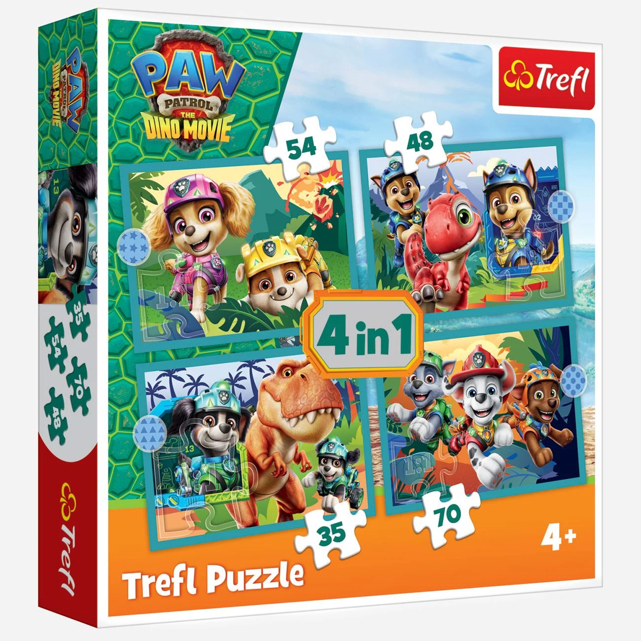 SET PUZZLE 4IN1 PAW PATROL DINO