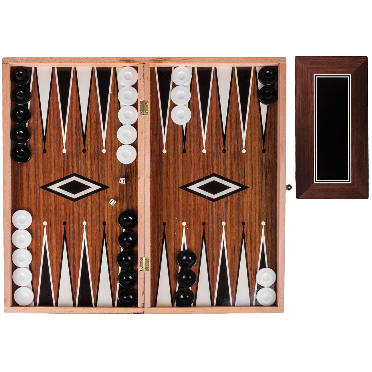 Joc Table din Lemn cu Piese Negre 30x30cm
