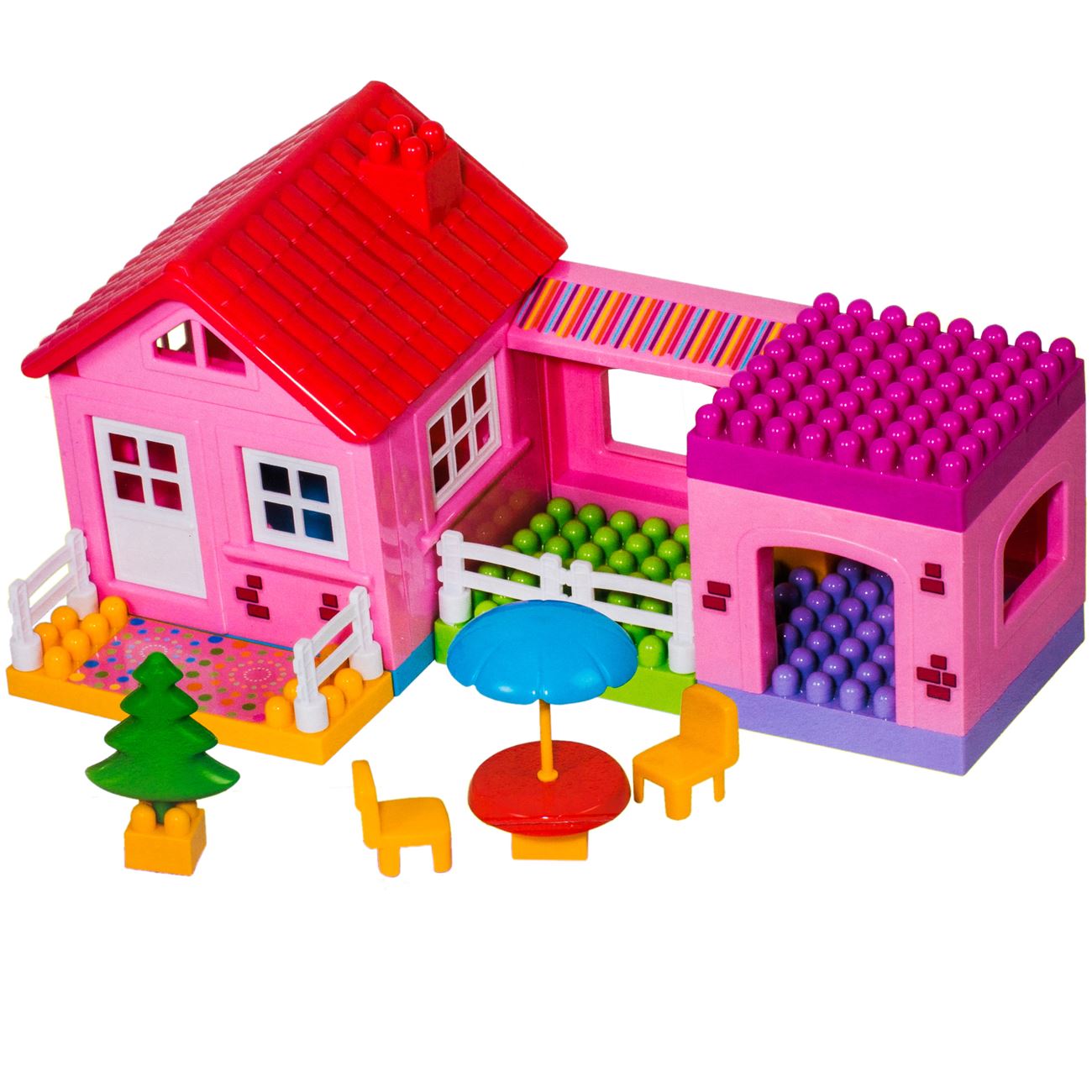 Set Cuburi de Constructie Casa - 36 de piese