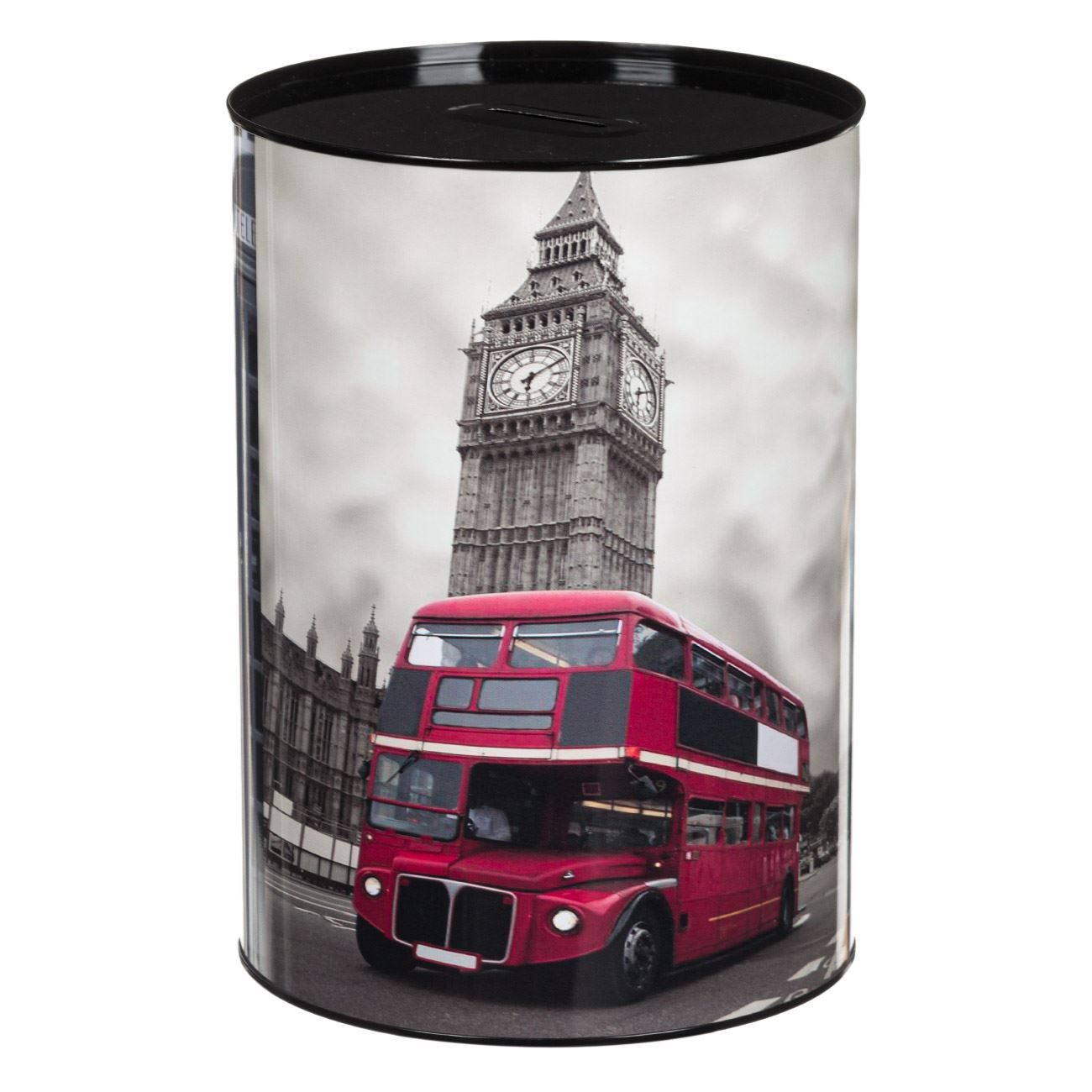 Pusculita Metalica London Ø16x21cm - poza 2