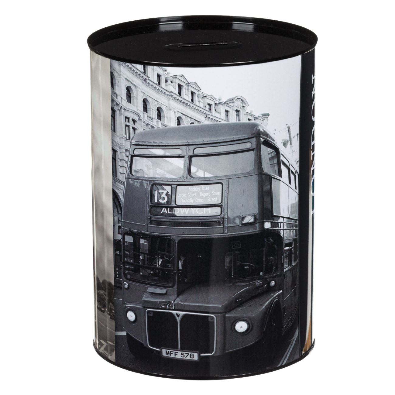 Pusculita Metalica London Ø16x21cm - poza 3