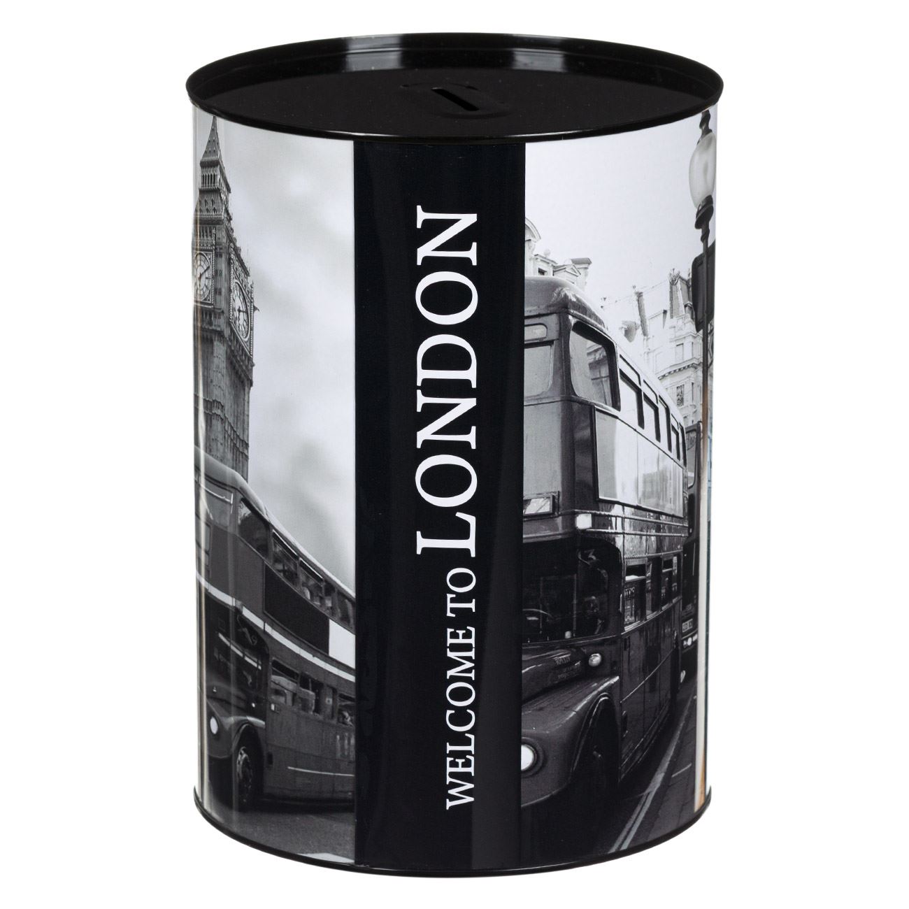 Pusculita Metalica London Ø16x21cm - poza 4