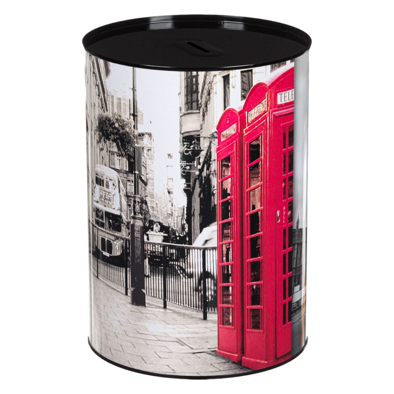 Pusculita Metalica London Ø16x21cm - poza 5