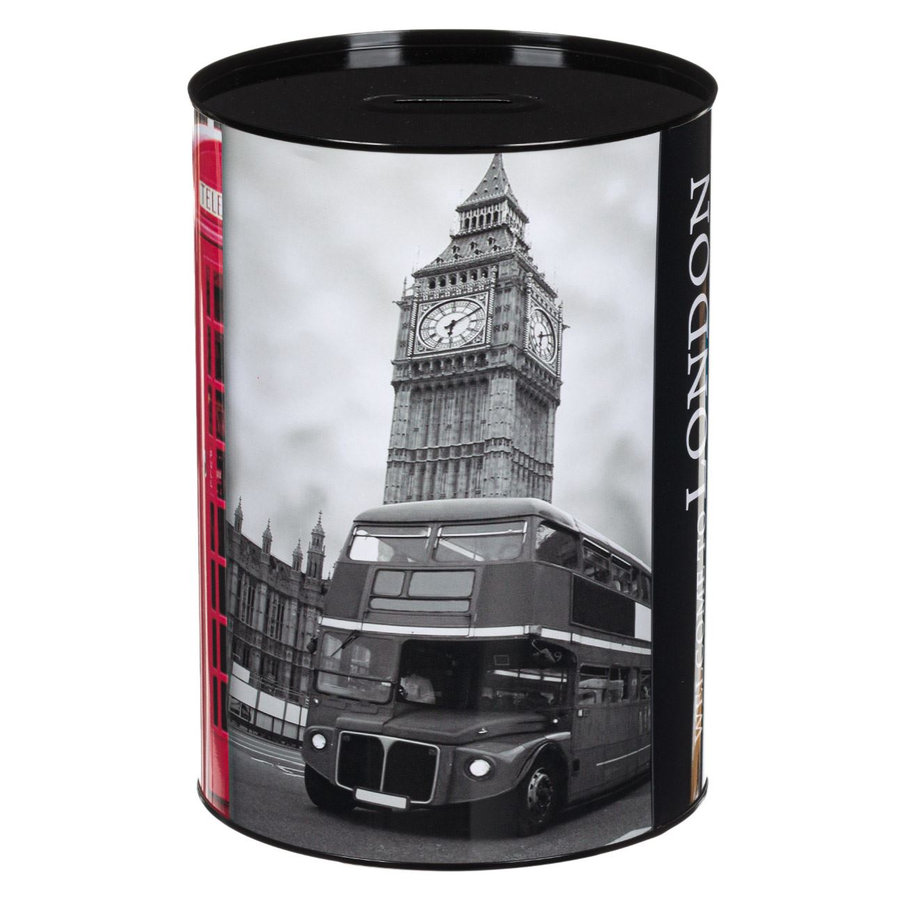 Pusculita Metalica London Ø16x21cm - poza 6