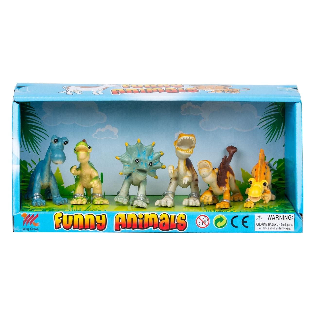 Figurine de Dinozauri Cartoon 6.5cm - 6buc - poza 2