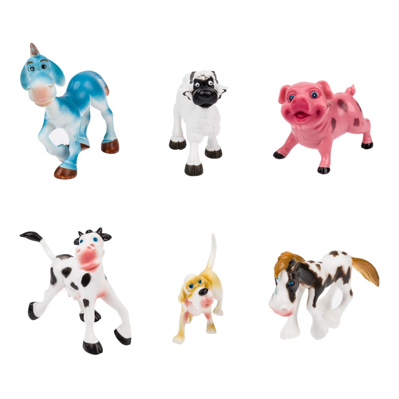 Figurine Animale de la Ferma Cartoon - 6buc