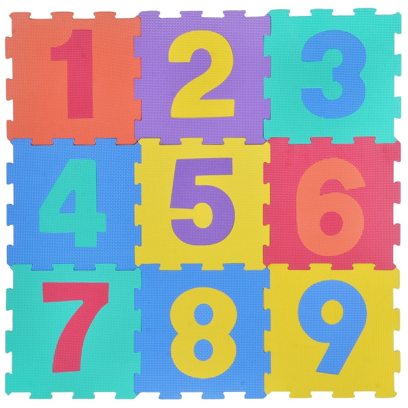 Covor Puzzle Cifre pentru Copii 31.5x31.5cm (9 bucati)