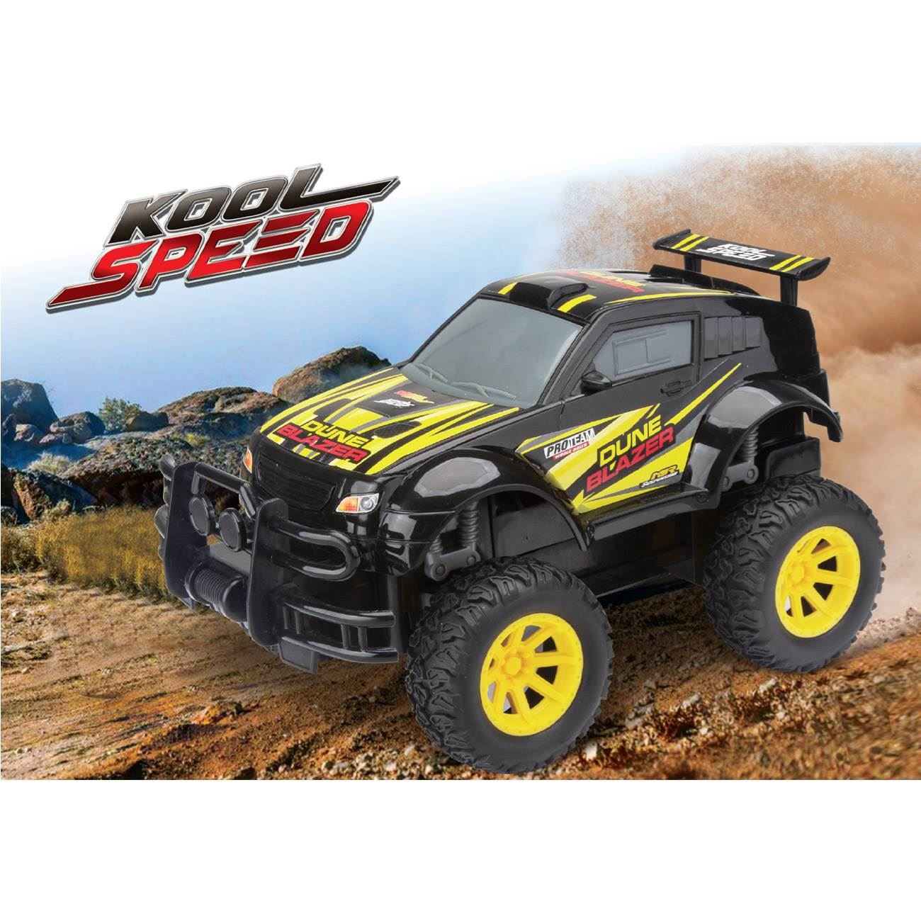 Masina Off - Road Neagra Galbena cu Telecomanda 1:16 / 27MHz - poza 2