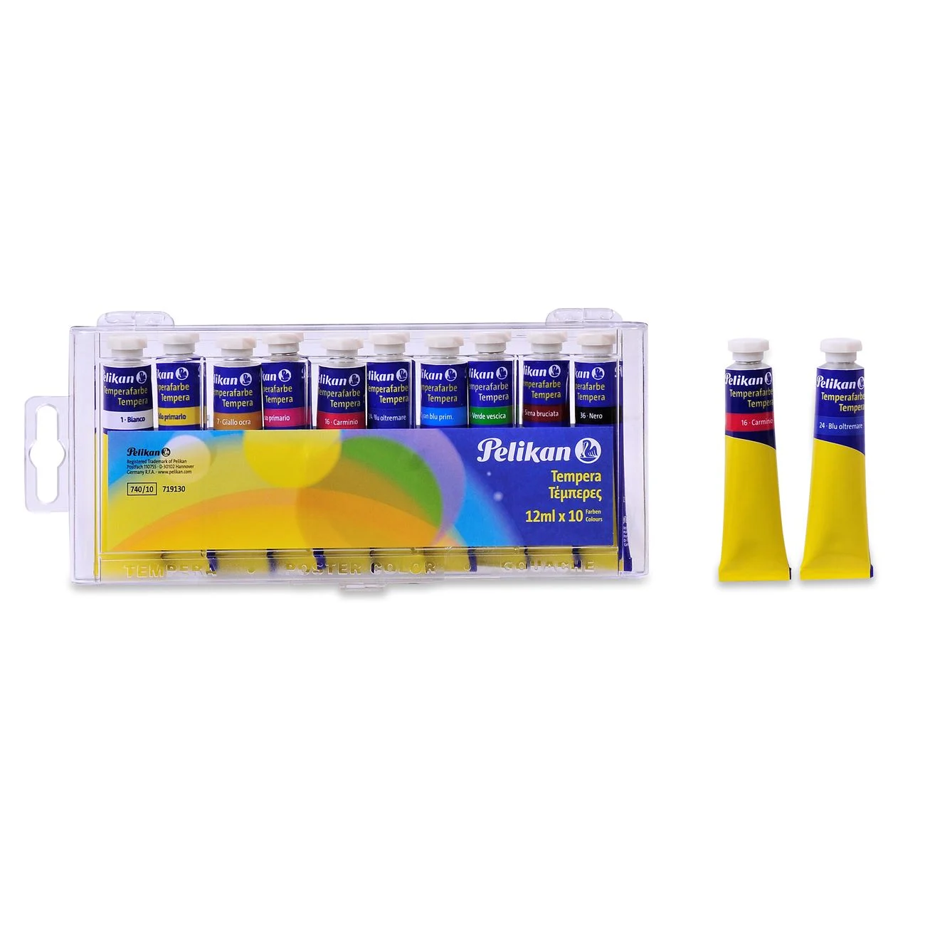 Acuarele Tempera Tub Pelican - 10buc