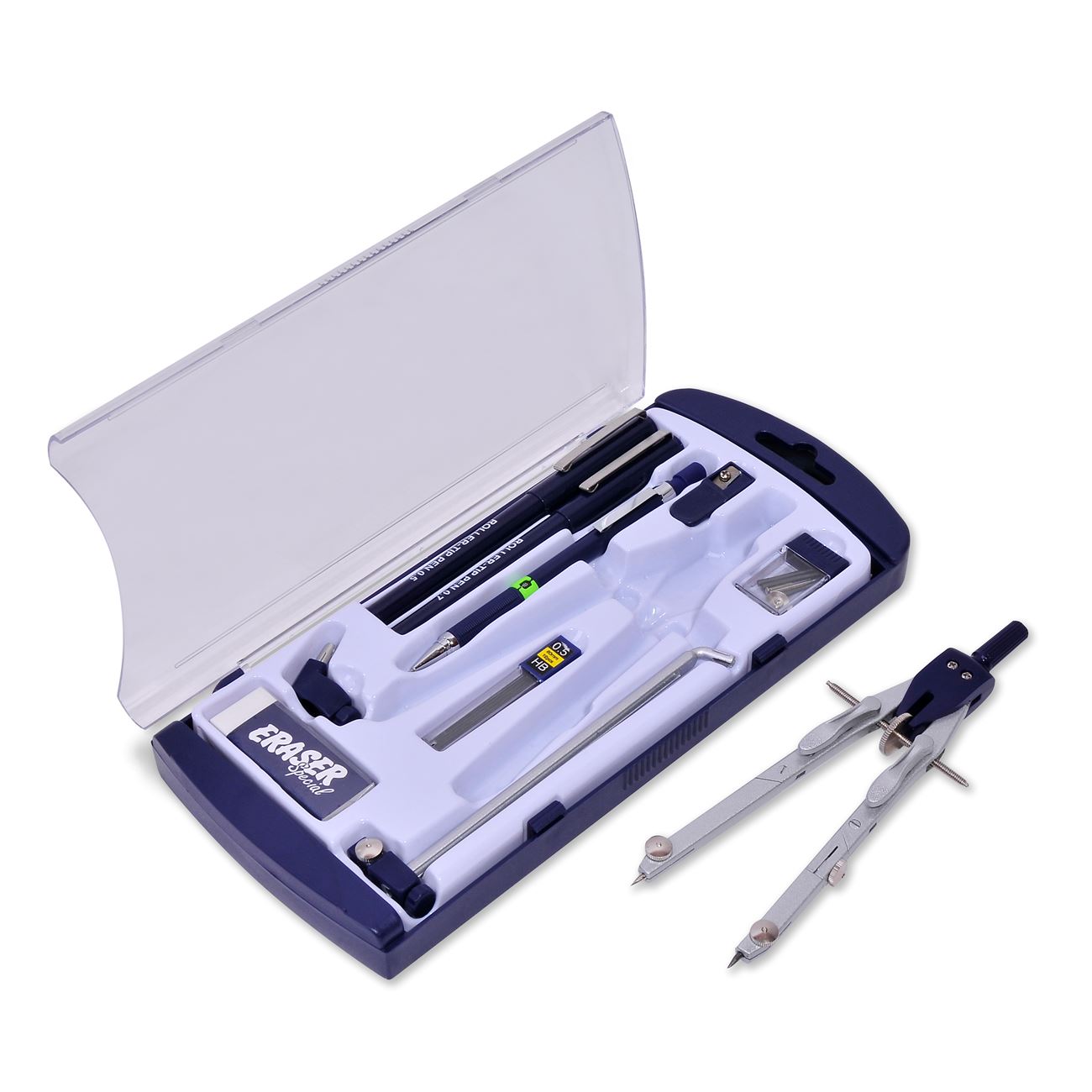 Set Compas Metalic cu Roata - 10 piese