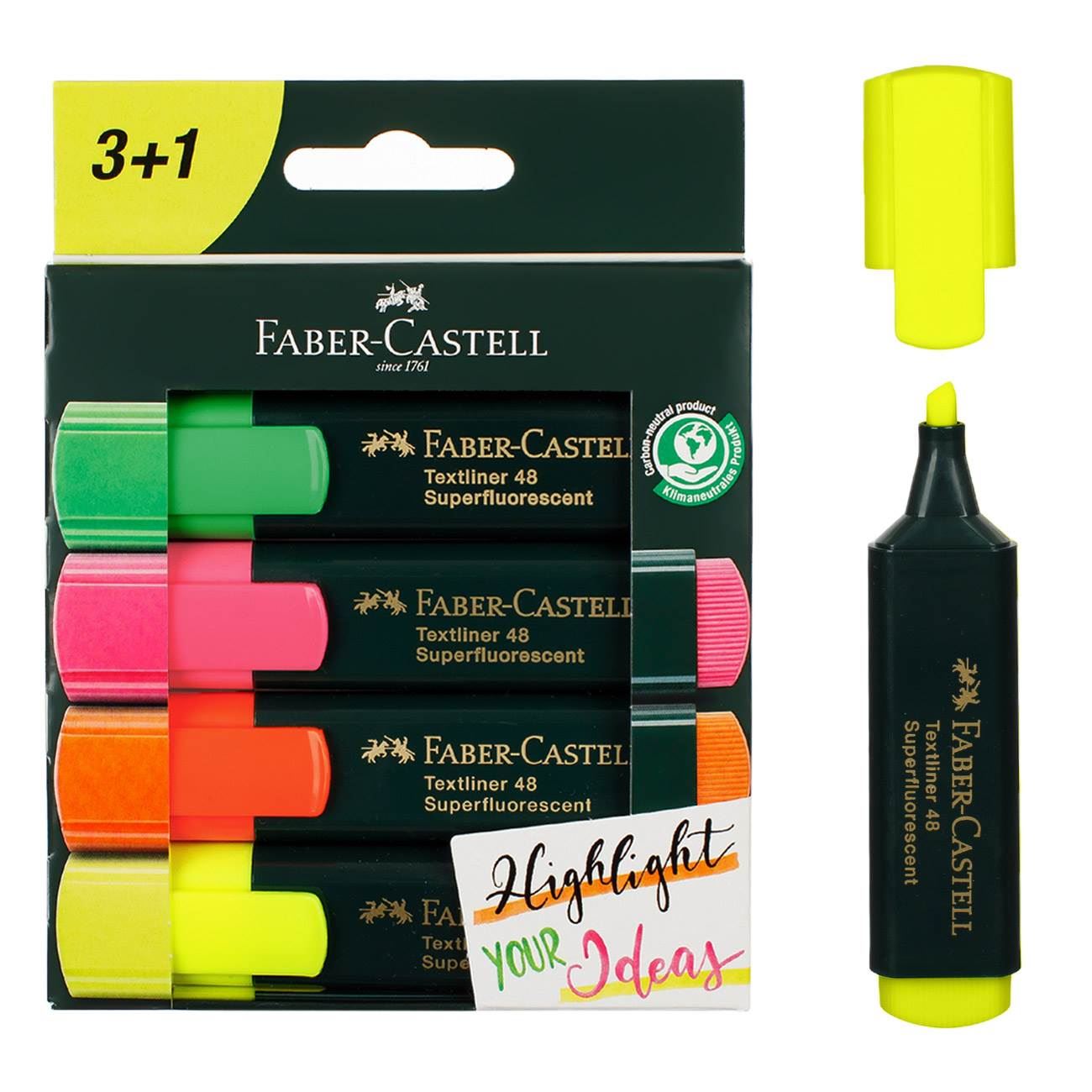 Evidentiatori FABER-CASTELL - 4buc