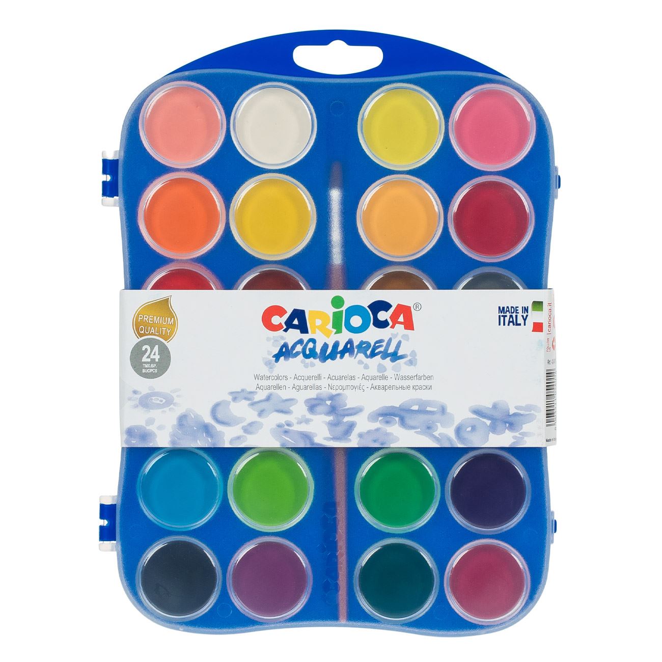 Paleta cu Acuarele Carioca & 1 Pensula - 24buc
